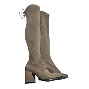 Steve Madden over-the-knee boots with block heel and adjustable tie top